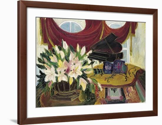 Golden Lines I-Maya Eventov-Framed Art Print