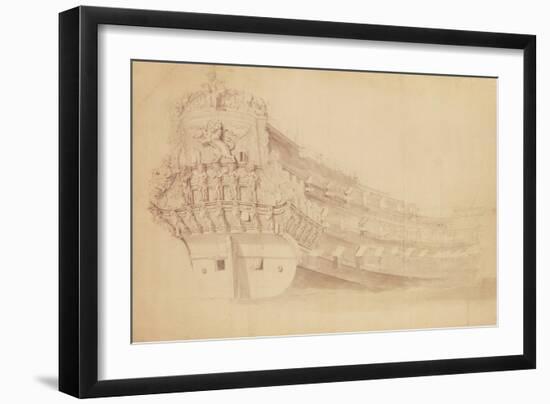 Golden Lion from the Starboard Quarter-Willem van de Velde-Framed Giclee Print