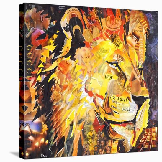 Golden Lion-James Grey-Stretched Canvas