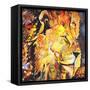 Golden Lion-James Grey-Framed Stretched Canvas