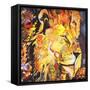Golden Lion-James Grey-Framed Stretched Canvas