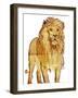 Golden Lion-OnRei-Framed Art Print