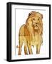 Golden Lion-OnRei-Framed Art Print