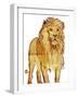 Golden Lion-OnRei-Framed Art Print