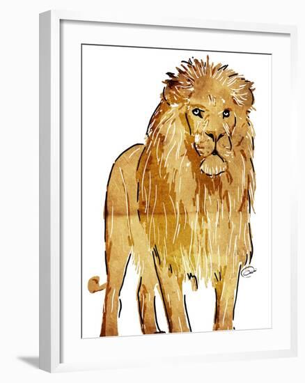 Golden Lion-OnRei-Framed Art Print