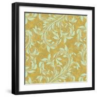 Golden Luna Angel Damask-Tina Lavoie-Framed Giclee Print