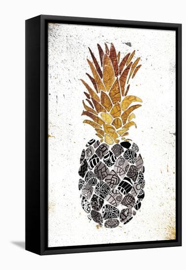 Golden Mandala Pineapple-OnRei-Framed Stretched Canvas