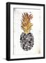 Golden Mandala Pineapple-OnRei-Framed Art Print