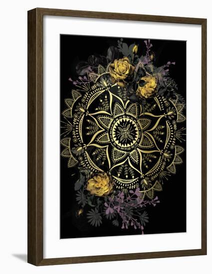 Golden Mandala-Anahata Katkin-Framed Giclee Print