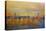 Golden Manhattan Skyline with One World Trade Center-Markus Bleichner-Stretched Canvas