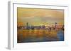 Golden Manhattan Skyline with One World Trade Center-Markus Bleichner-Framed Premium Giclee Print