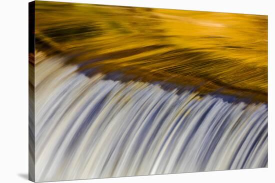 Golden Middle Branch of the Ontonagon River, Bond Falls Scenic Site, Michigan USA-Chuck Haney-Stretched Canvas