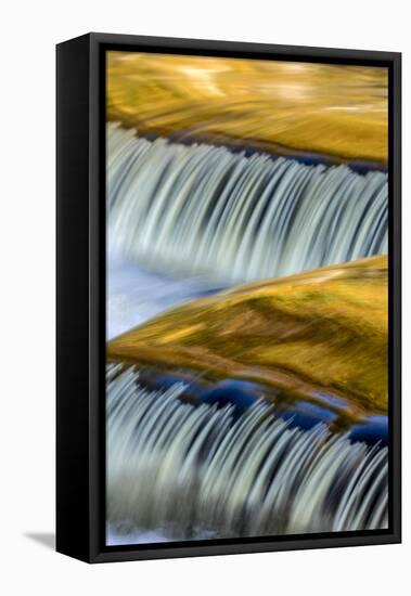 Golden Middle Branch of the Ontonagon River, Bond Falls Scenic Site, Michigan USA-Chuck Haney-Framed Stretched Canvas