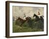 Golden Miller and Delaneige at the Grand National 1934-Charles Simpson-Framed Giclee Print