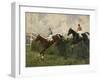 Golden Miller and Delaneige at the Grand National 1934-Charles Simpson-Framed Giclee Print