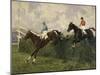 Golden Miller and Delaneige at the Grand National 1934-Charles Simpson-Mounted Giclee Print