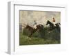 Golden Miller and Delaneige at the Grand National 1934-Charles Simpson-Framed Giclee Print