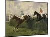 Golden Miller and Delaneige at the Grand National 1934-Charles Simpson-Mounted Giclee Print