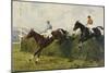 Golden Miller and Delaneige at the Last Fence at the Grand National, 1934-Charles Simpson-Mounted Giclee Print