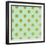 Golden Mint Dots-Tina Lavoie-Framed Giclee Print