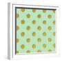 Golden Mint Dots-Tina Lavoie-Framed Giclee Print