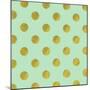 Golden Mint Dots-Tina Lavoie-Mounted Giclee Print