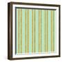 Golden Mint Stripes 2-Tina Lavoie-Framed Giclee Print