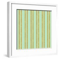 Golden Mint Stripes 2-Tina Lavoie-Framed Giclee Print