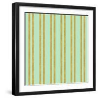 Golden Mint Stripes 2-Tina Lavoie-Framed Giclee Print