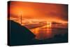 Golden Misty Morning, San Francisco-null-Stretched Canvas