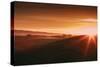 Golden Moody Sunrise, Petaluma Hills, California Coast, Sonoma-Vincent James-Stretched Canvas