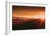 Golden Moody Sunrise, Petaluma Hills, California Coast, Sonoma-Vincent James-Framed Premium Photographic Print