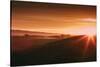 Golden Moody Sunrise, Petaluma Hills, California Coast, Sonoma-Vincent James-Stretched Canvas