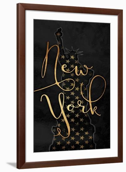 Golden New York-Jace Grey-Framed Art Print