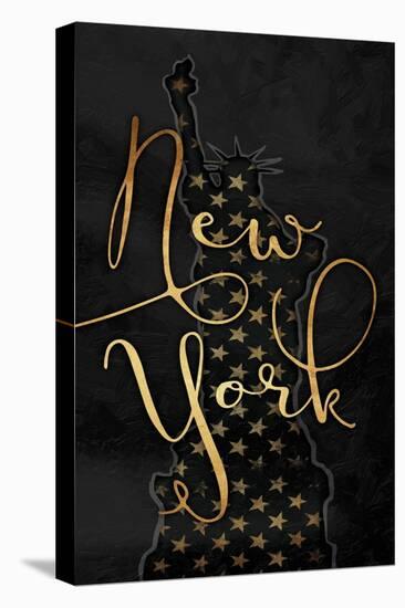 Golden New York-Jace Grey-Stretched Canvas