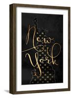 Golden New York-Jace Grey-Framed Art Print