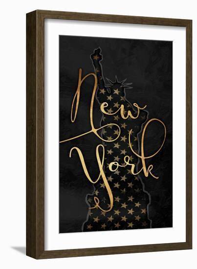 Golden New York-Jace Grey-Framed Art Print