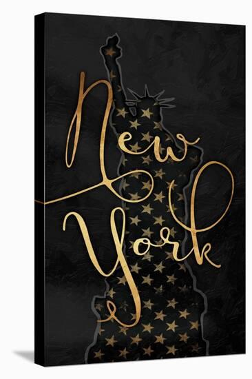 Golden New York-Jace Grey-Stretched Canvas