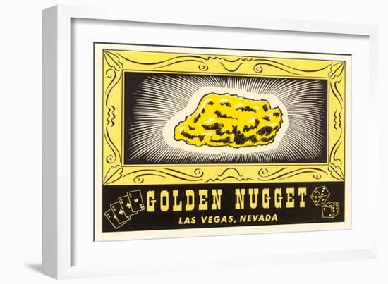 Golden Nugget Logo, Las Vegas, Nevada-null-Framed Art Print