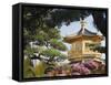 Golden Pagoda in Nan Lian Garden Near Chi Lin Nunnery, Diamond Hill, Kowloon, Hong Kong-Ian Trower-Framed Stretched Canvas