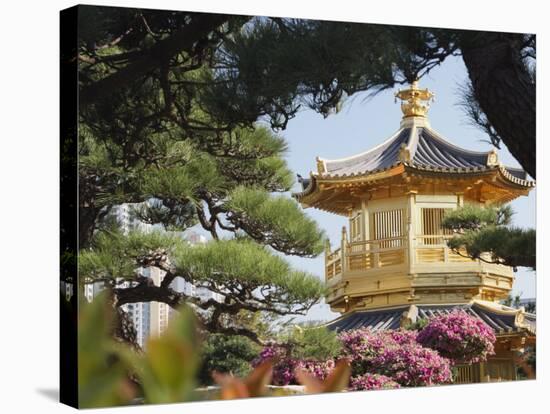 Golden Pagoda in Nan Lian Garden Near Chi Lin Nunnery, Diamond Hill, Kowloon, Hong Kong-Ian Trower-Stretched Canvas