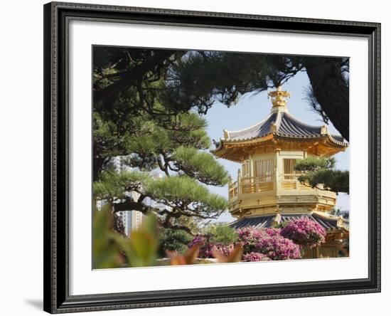 Golden Pagoda in Nan Lian Garden Near Chi Lin Nunnery, Diamond Hill, Kowloon, Hong Kong-Ian Trower-Framed Photographic Print