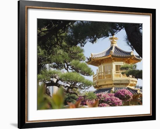 Golden Pagoda in Nan Lian Garden Near Chi Lin Nunnery, Diamond Hill, Kowloon, Hong Kong-Ian Trower-Framed Photographic Print