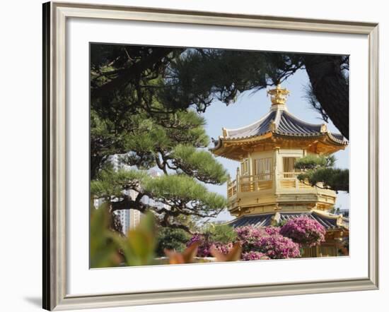 Golden Pagoda in Nan Lian Garden Near Chi Lin Nunnery, Diamond Hill, Kowloon, Hong Kong-Ian Trower-Framed Photographic Print