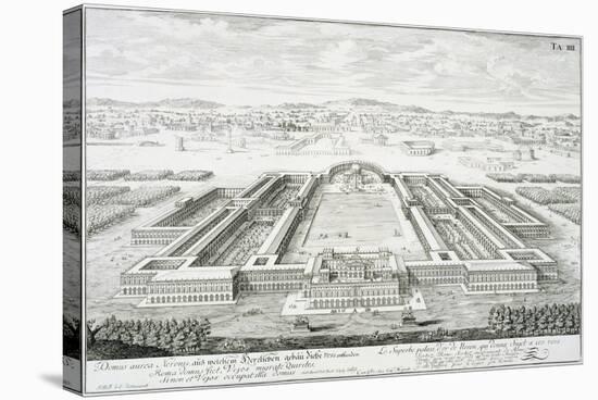 Golden Palace of the Emperor Nero, Rome, from "Entwurf Einer Historischen Architektur," 1721-Johann Bernhard Fischer Von Erlach-Stretched Canvas