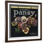 Golden Pansy Brand - Azusa, California - Citrus Crate Label-Lantern Press-Framed Art Print