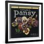 Golden Pansy Brand - Azusa, California - Citrus Crate Label-Lantern Press-Framed Art Print