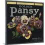 Golden Pansy Brand - Azusa, California - Citrus Crate Label-Lantern Press-Mounted Premium Giclee Print