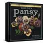 Golden Pansy Brand - Azusa, California - Citrus Crate Label-Lantern Press-Framed Stretched Canvas