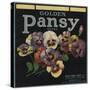 Golden Pansy Brand - Azusa, California - Citrus Crate Label-Lantern Press-Stretched Canvas